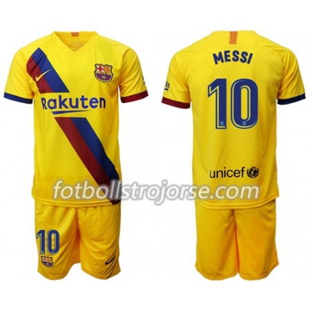 FC Barcelona Matchtröjor Lionel Messi 10 Barn Borta Fotbollströja 2019-2020